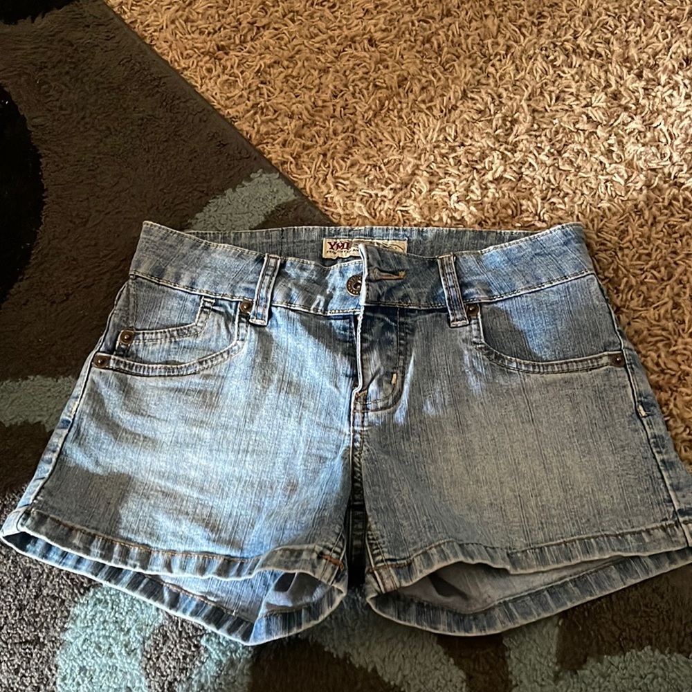 Jean shorts size 0 band is YMI